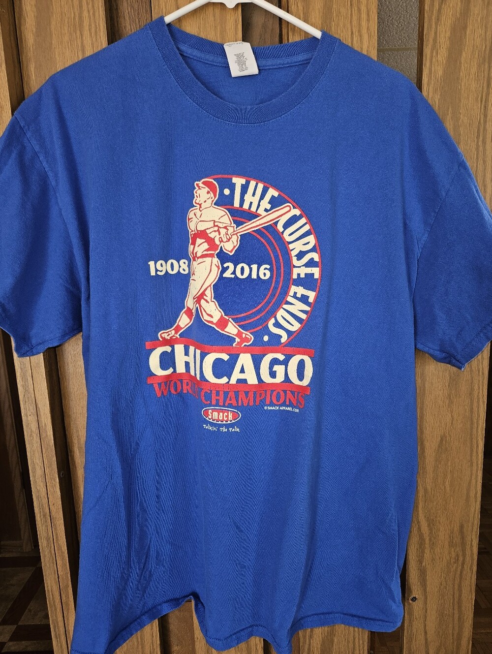Vintage Smack Apparel Sz XL"The Curse Ends" Chicago Cubs World Series TShirt